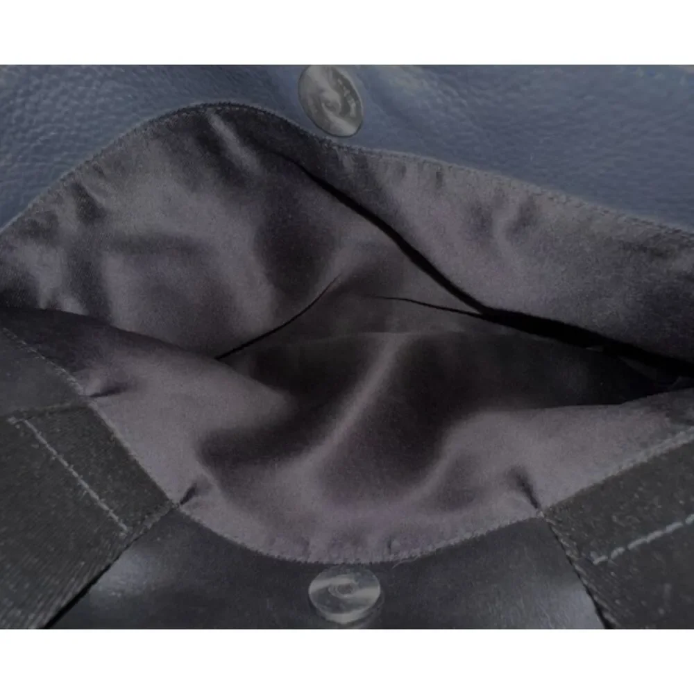 Robert Graham Midnight Blue/Black Leather Suerat Laptop Messenger Bag